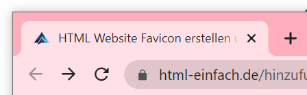 HTML Favicon Bild